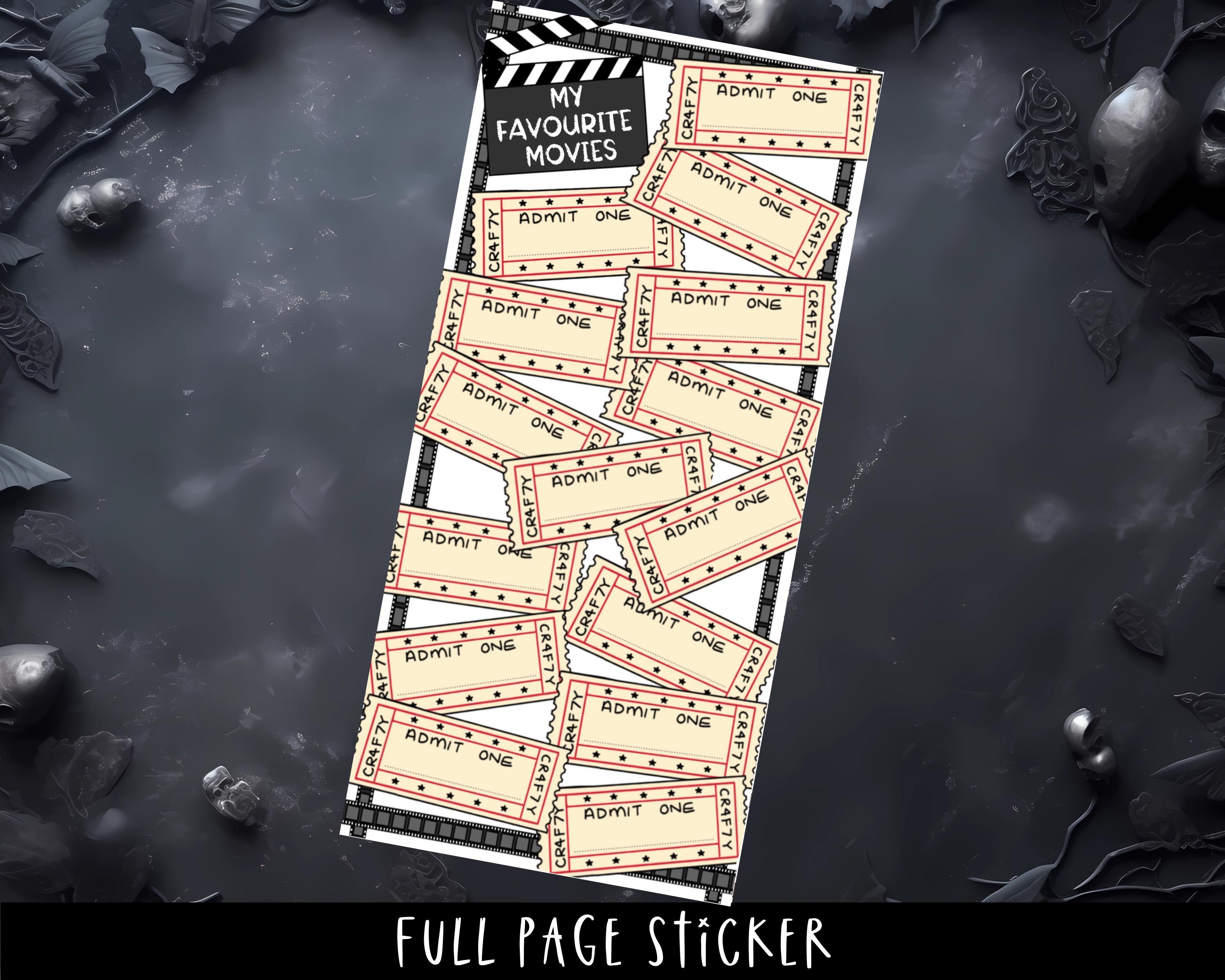 Movie Tracker Stickers – Planner Stickers for Hobonichi Weeks & Notes Pages
