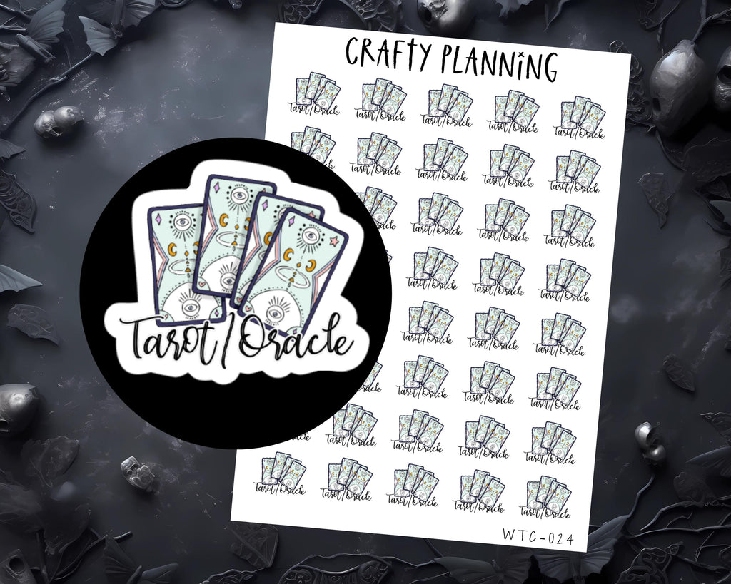 Tarot Stickers – Witchy Oracle & Planner Icons on Matte Sticker Paper