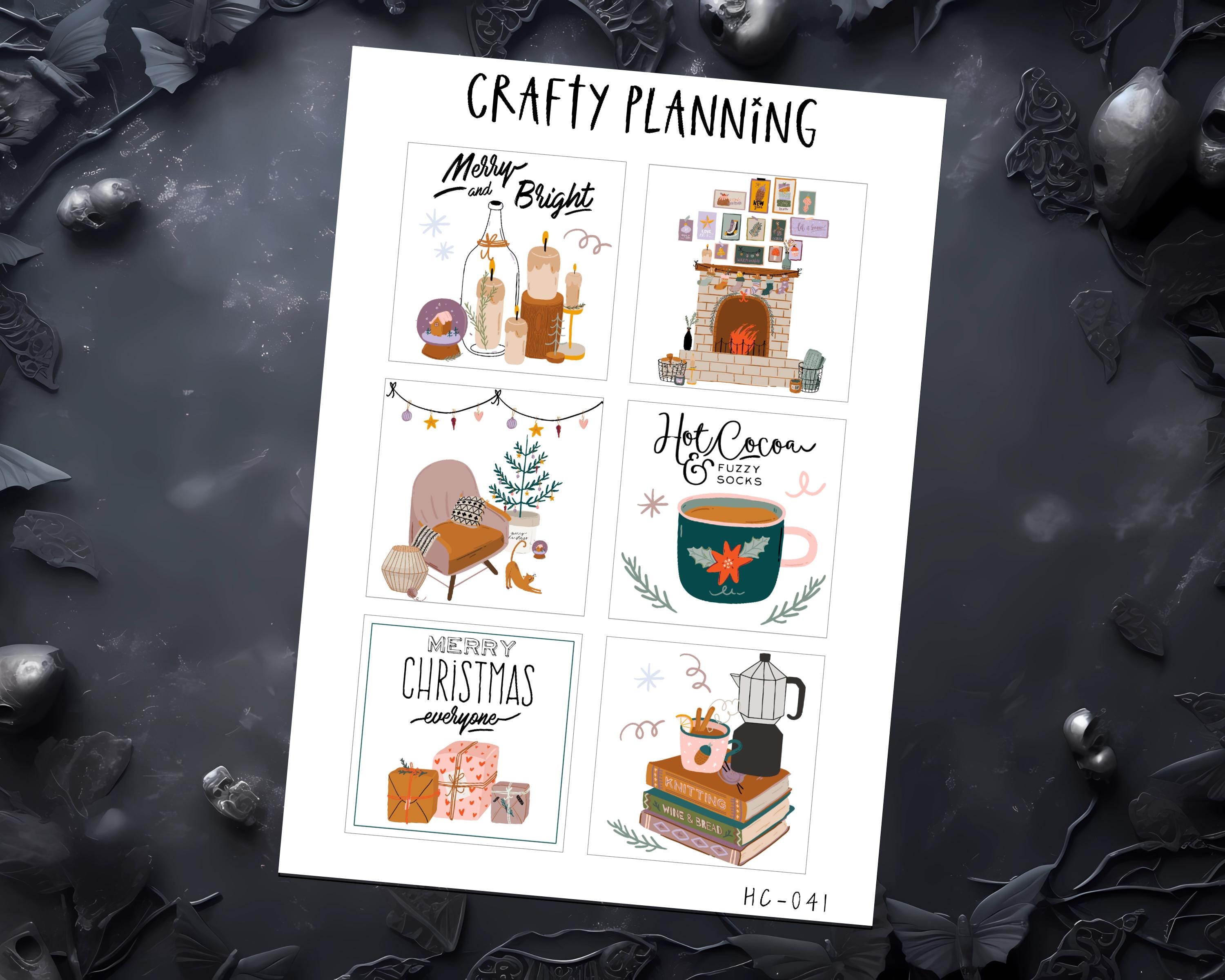 Pastel Xmas Planner Kit - Christmas Stickers & A5 Weekly Kit for Hobonichi Cousin