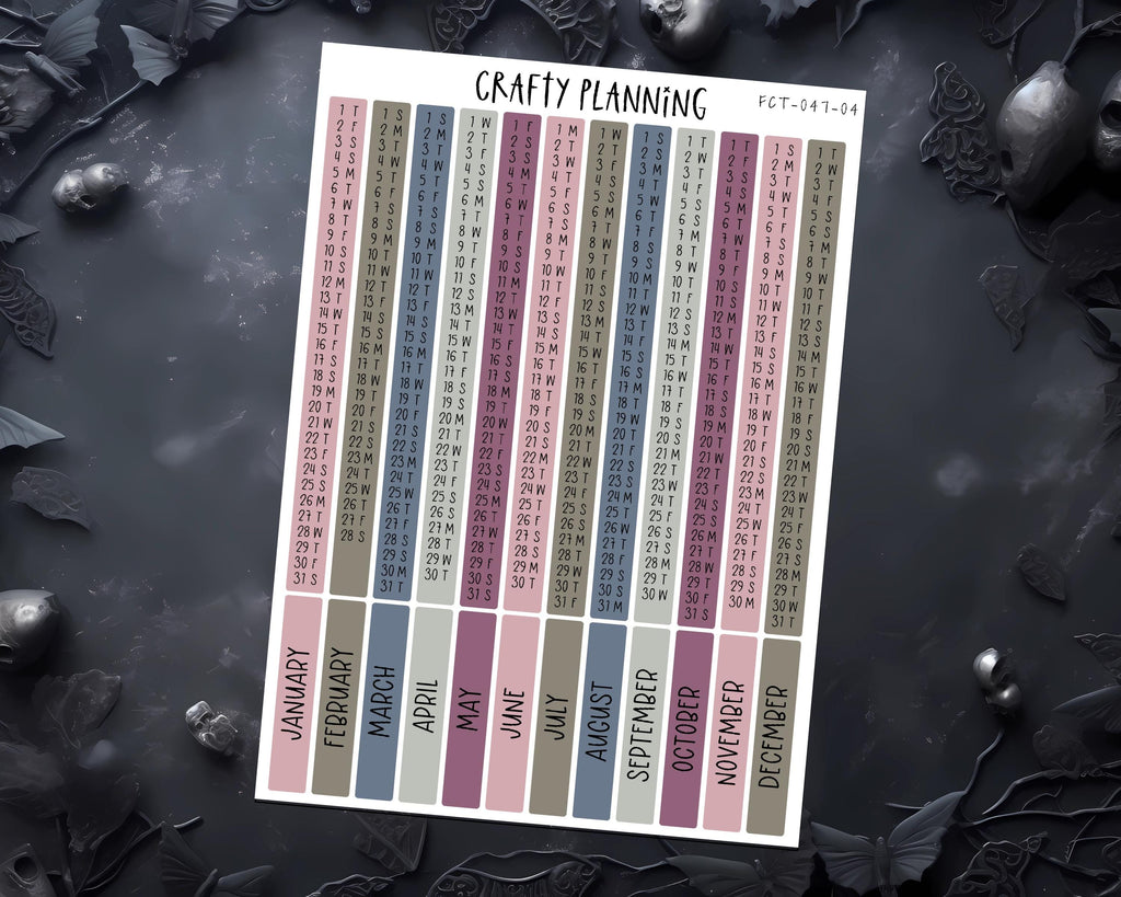 2026 Index Stickers – Planner Sticker Sheets for Hobonichi Cousin & A5 Kinbor Planner