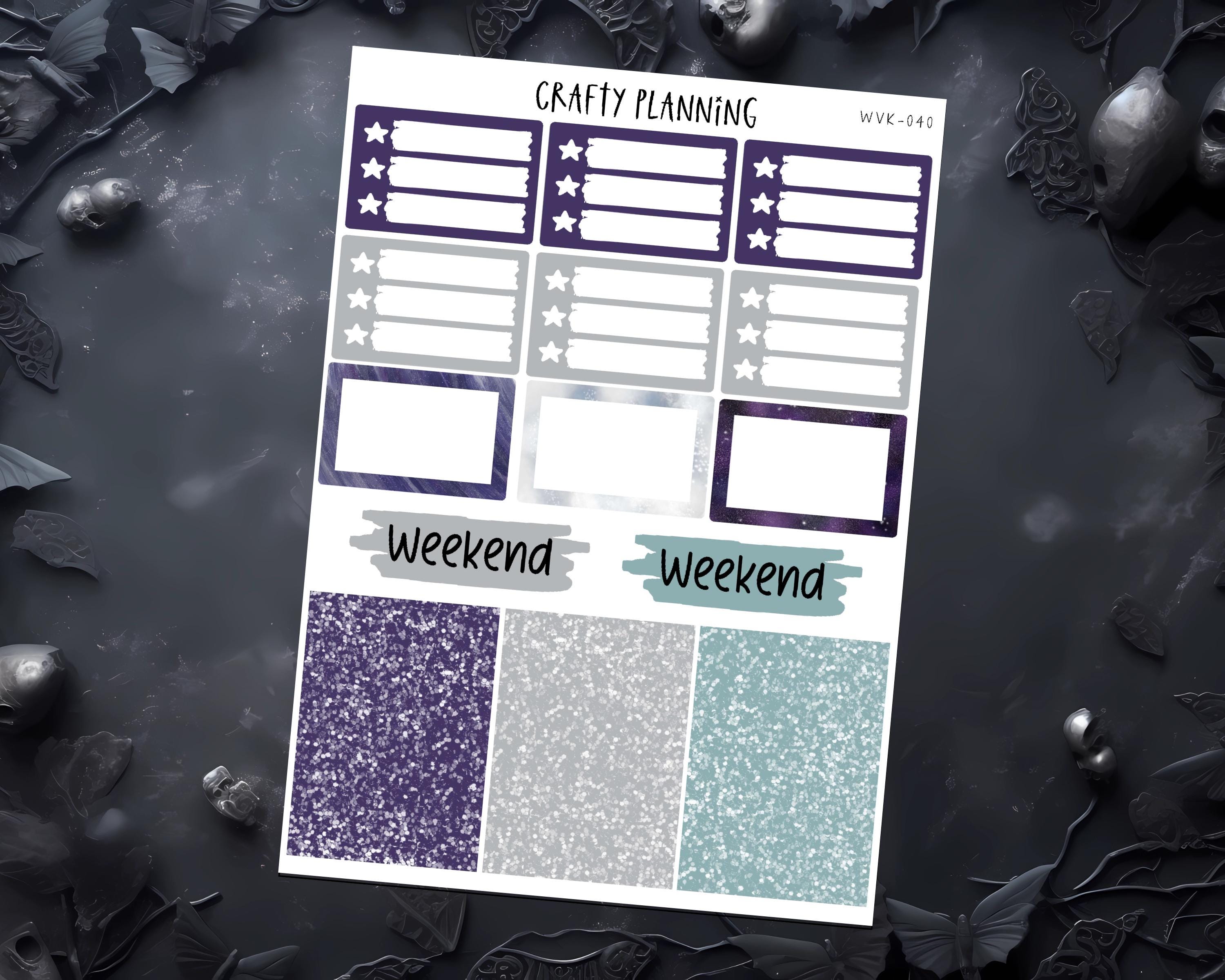 Witchy Planner Stickers - Celestial Planner Kit | Vertical Planner Kit, Matte Finish Stickers