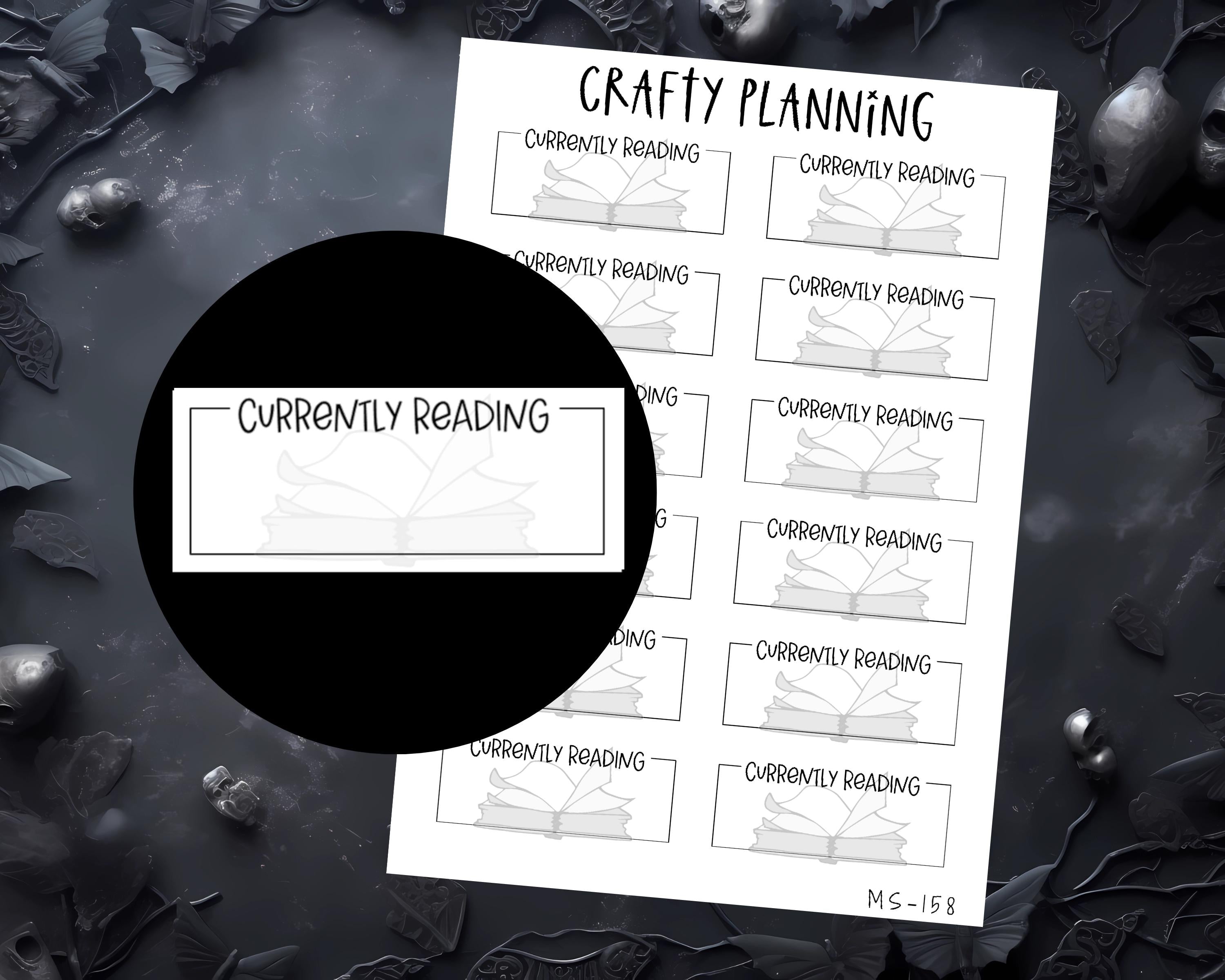 Currently Reading Stickers - Reading Tracker & Book Club Planner Stickers