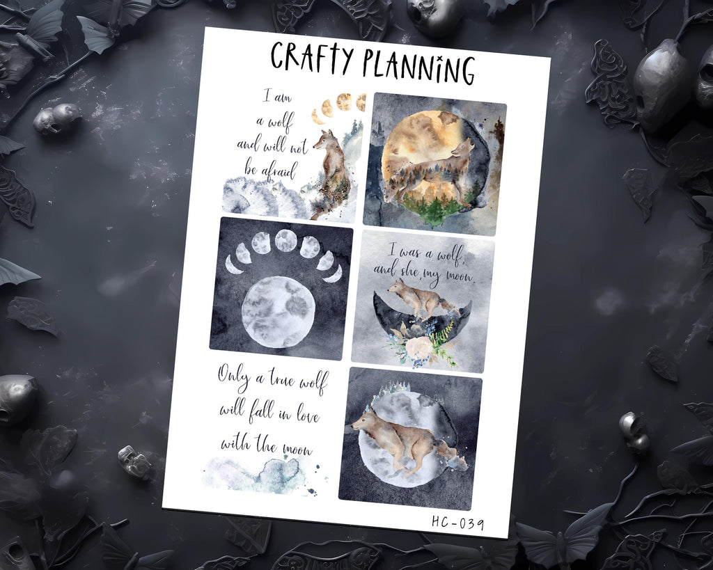 A5 Planner Stickers – Winter Planner Kit | Witchy & Moon Sticker Set