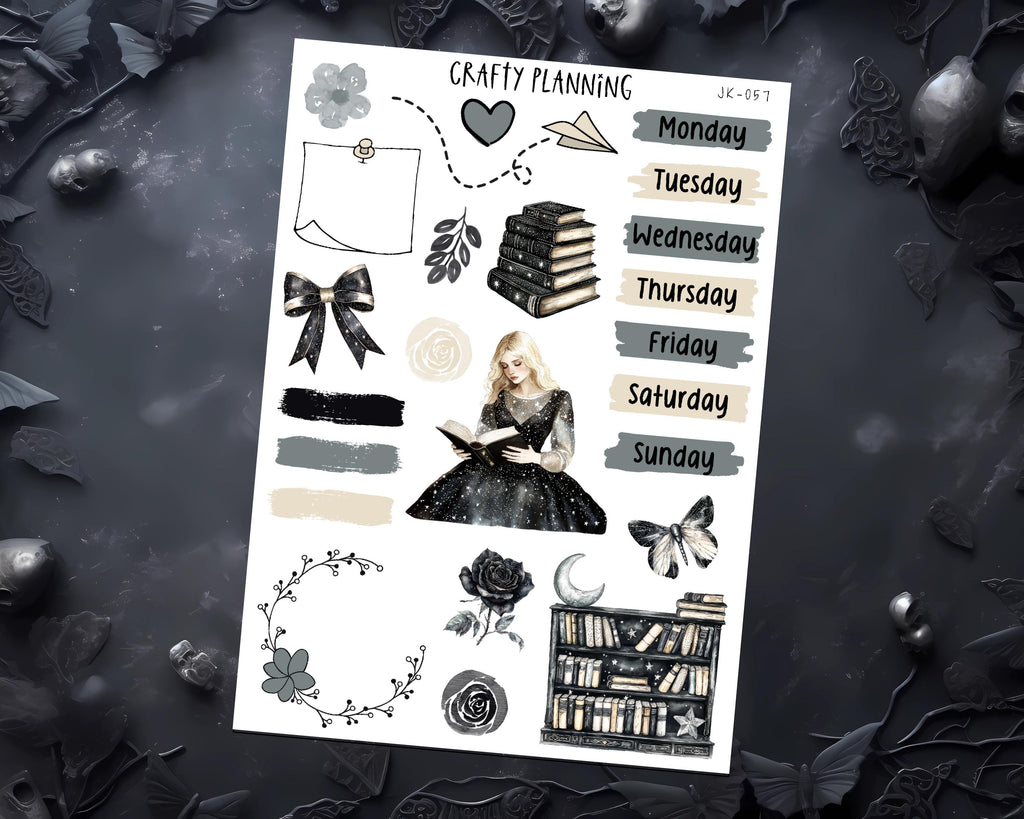 Moon Stickers - Bookish & Witchy Planner Stickers | Journalling Kit Celestial