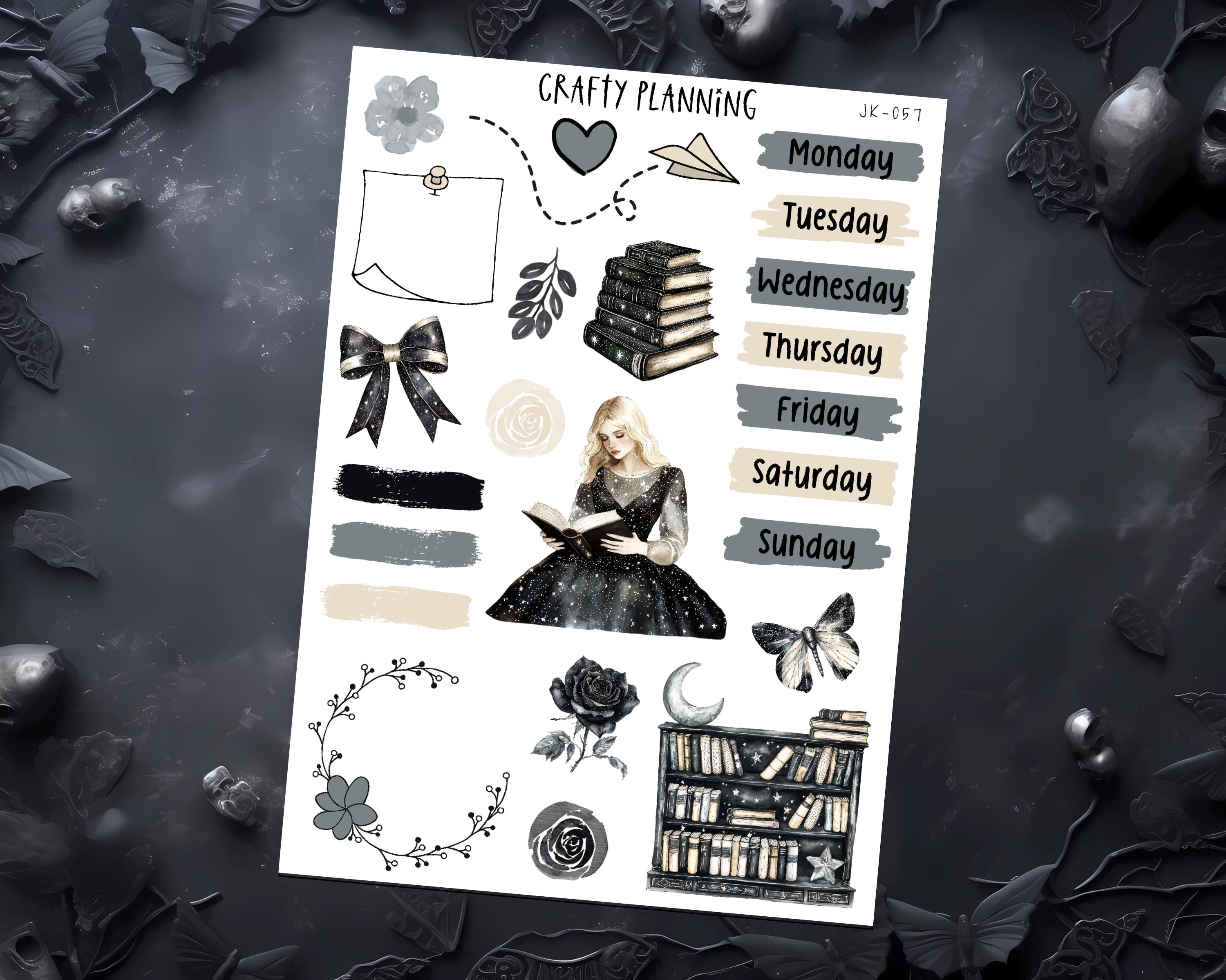 Moon Stickers - Bookish & Witchy Planner Stickers | Journalling Kit Celestial