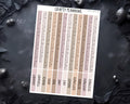 2026 Planner Stickers – Functional Index Stickers for Hobonichi & Kinbor A5 Planners