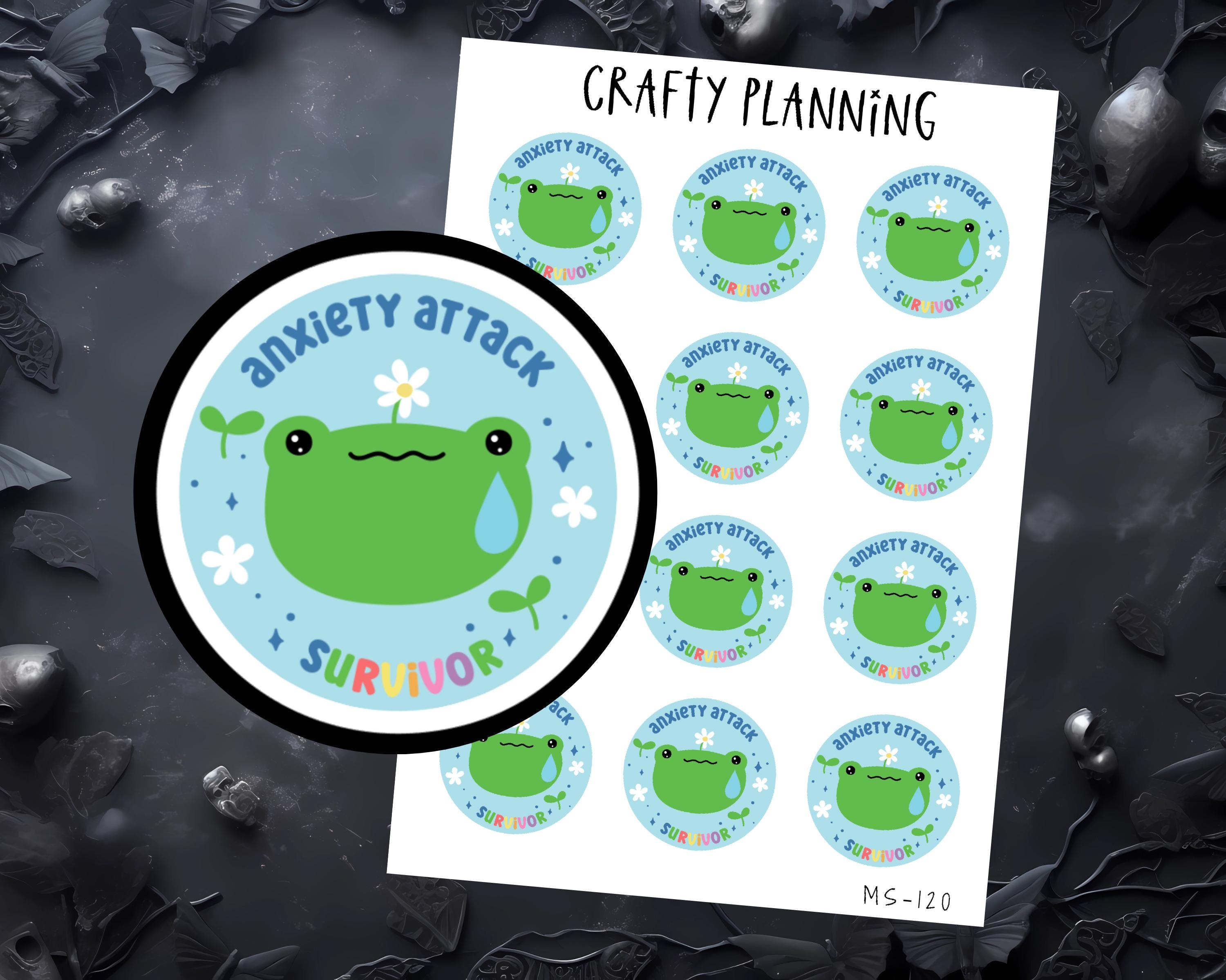 Anxiety Stickers - Mental Health & Panic Attack Planner Decals | Reward & Calming Designs