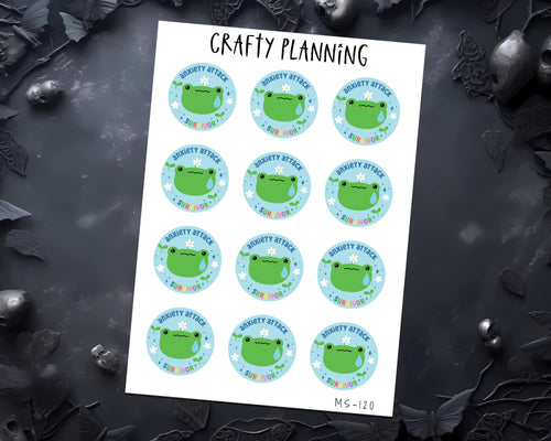 Anxiety Stickers - Mental Health & Panic Attack Planner Decals | Reward & Calming Designs