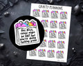 Mental Health Stickers – Sassy Planner & Journal Positivity Sticker Sheet