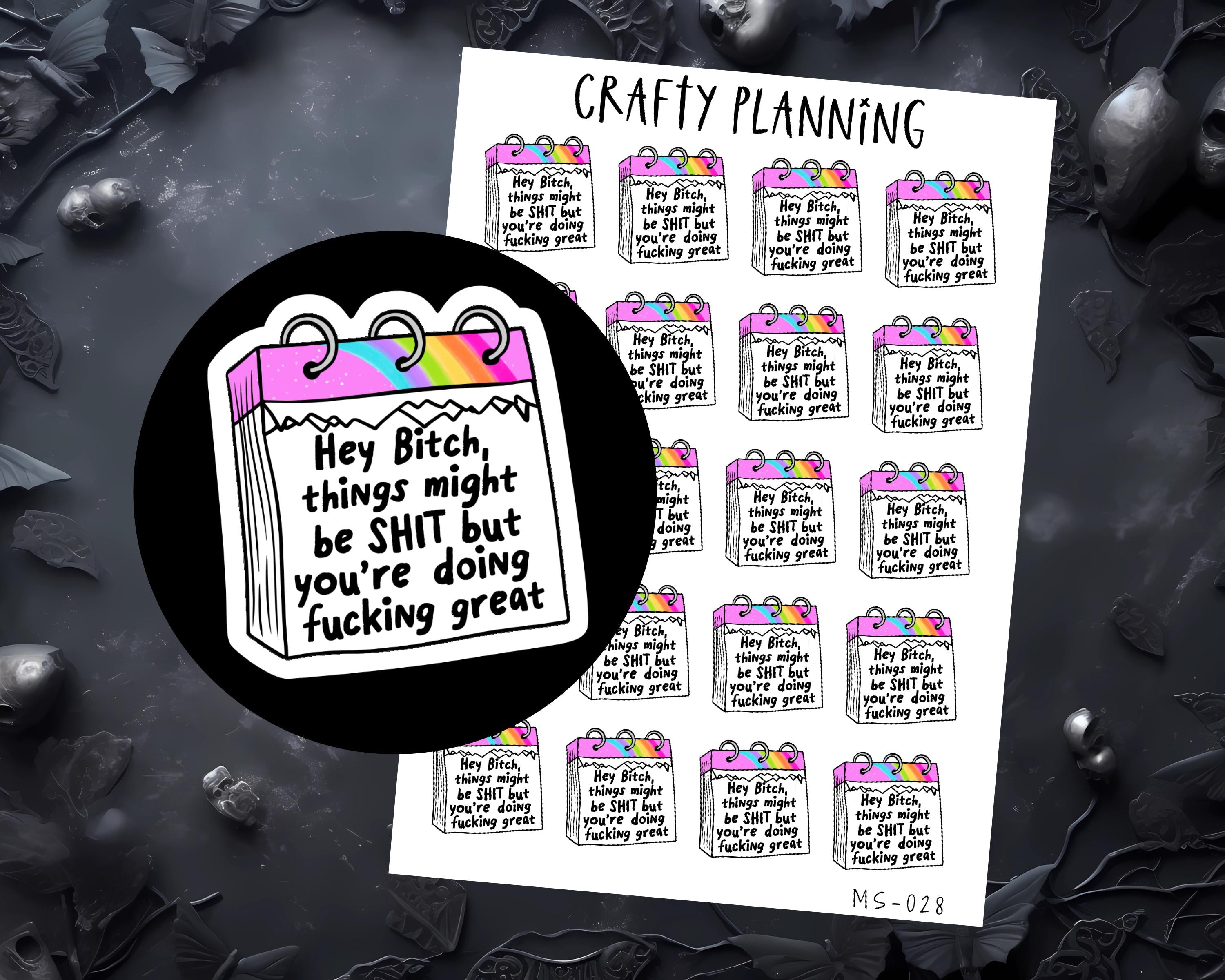 Mental Health Stickers – Sassy Planner & Journal Positivity Sticker Sheet