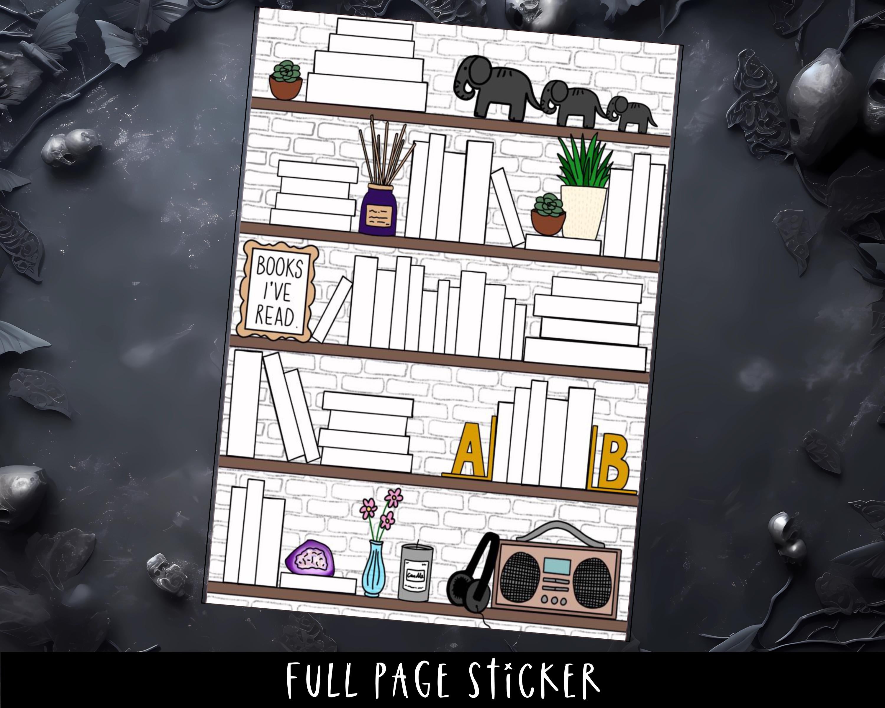 Reading Stickers - Book Tracker & Planner Stickers | TBR List Full Page