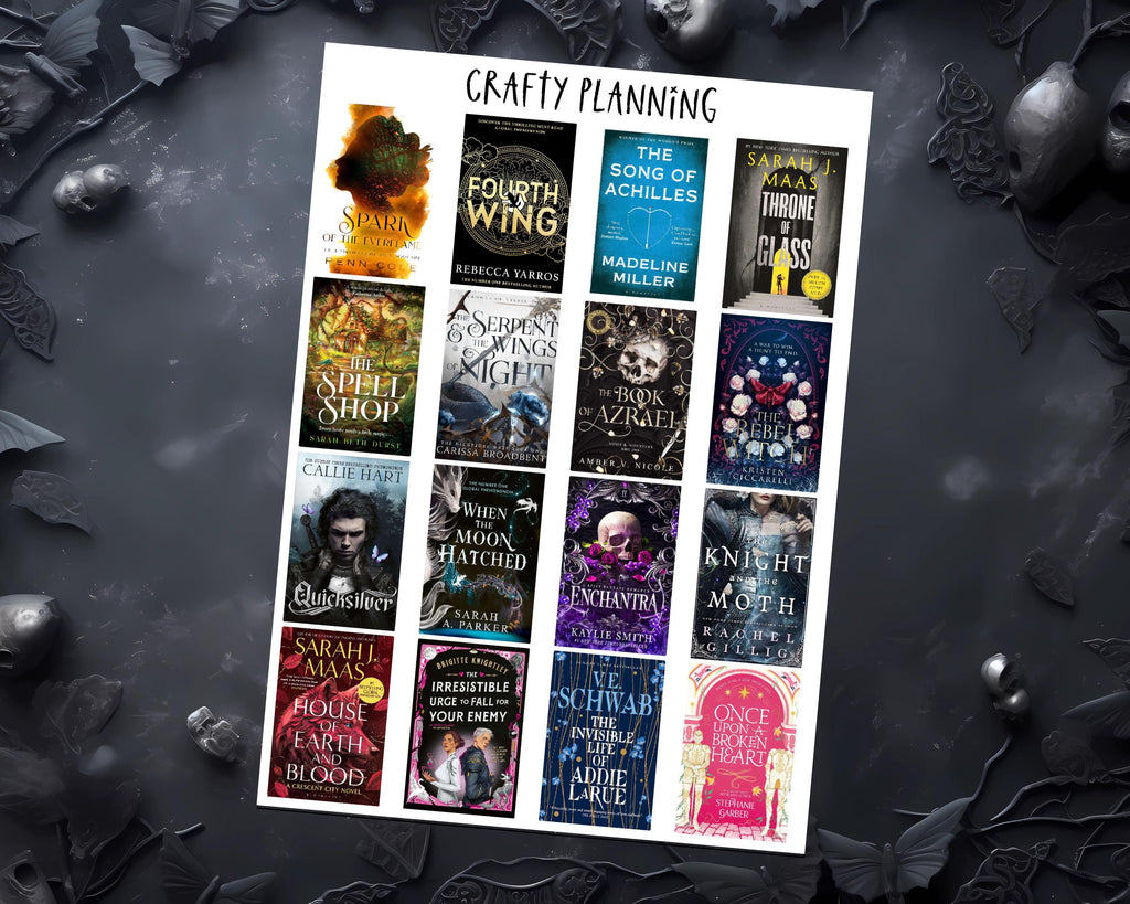 Bookish Planner Stickers – Custom Book Covers & TBR List Sheet for Readers