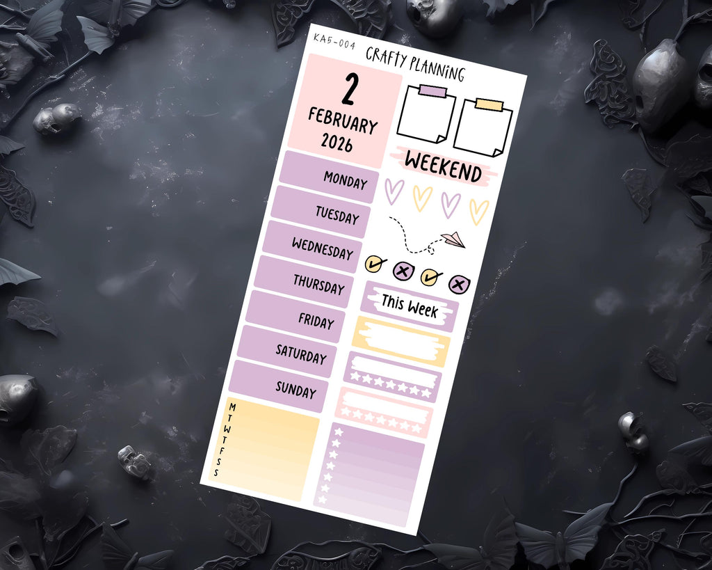 Planner Sticker Kit – Monthly & Weekly Planner Kit With Kinbor A5 Sheets