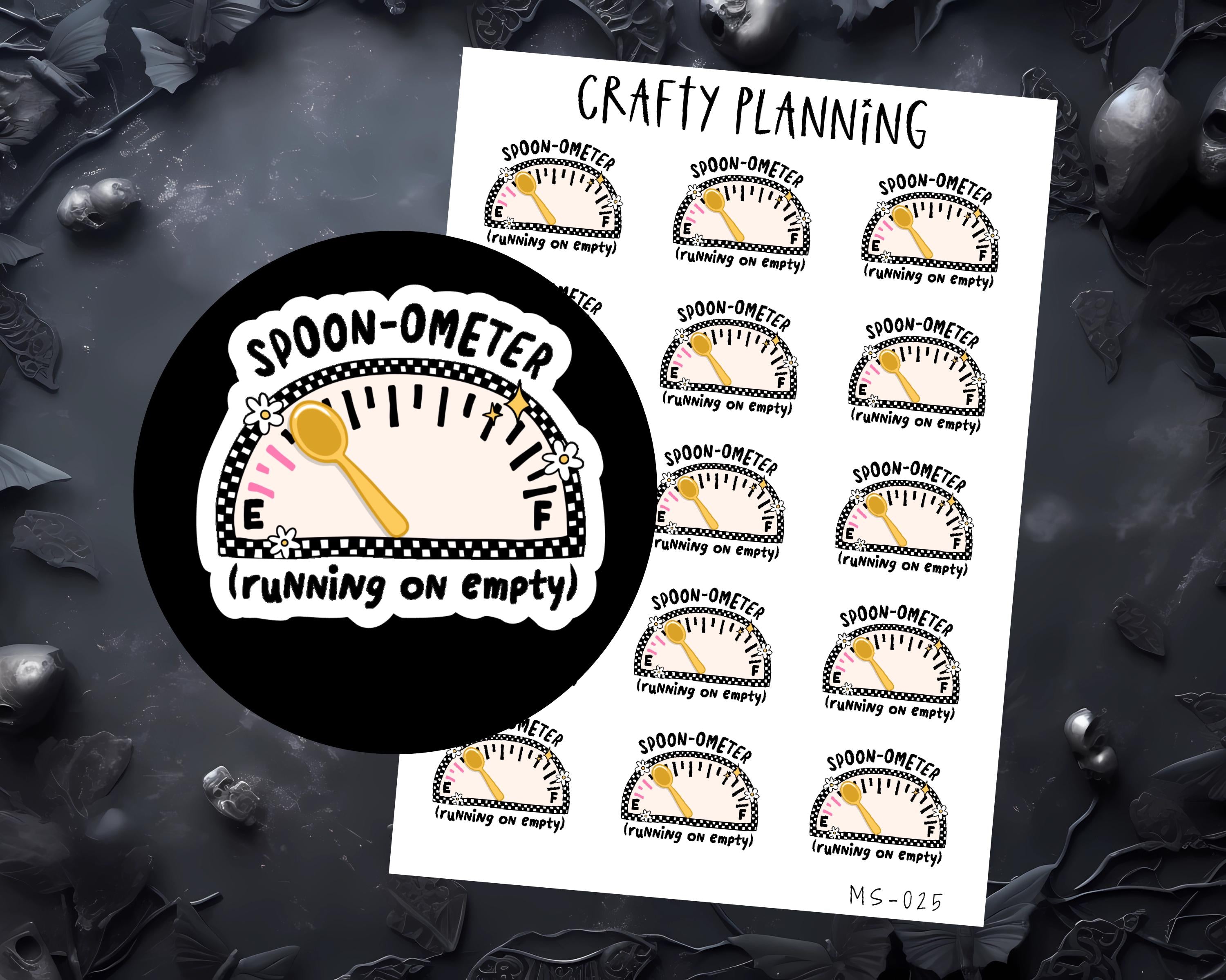 Spoonie Stickers - Fibromyalgia & Chronic Illness Planner Sticker Sheet | Matte & Vinyl