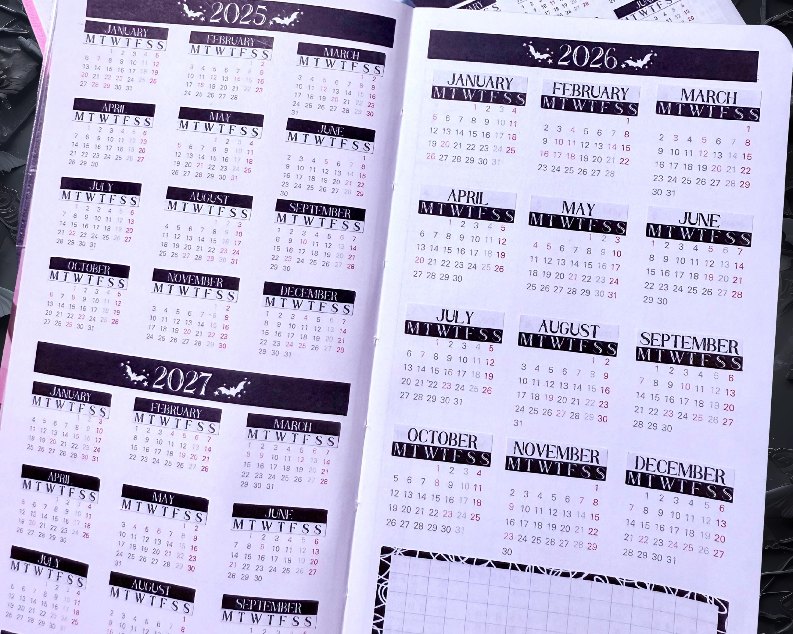 Hobonichi Weeks Stickers – 2026 Planner Setup With Year At A Glance & Functional Stickers