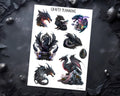 Dragon Stickers - Fantasy Art Stickers & Gothic Style Decals on Vinyl Sheets
