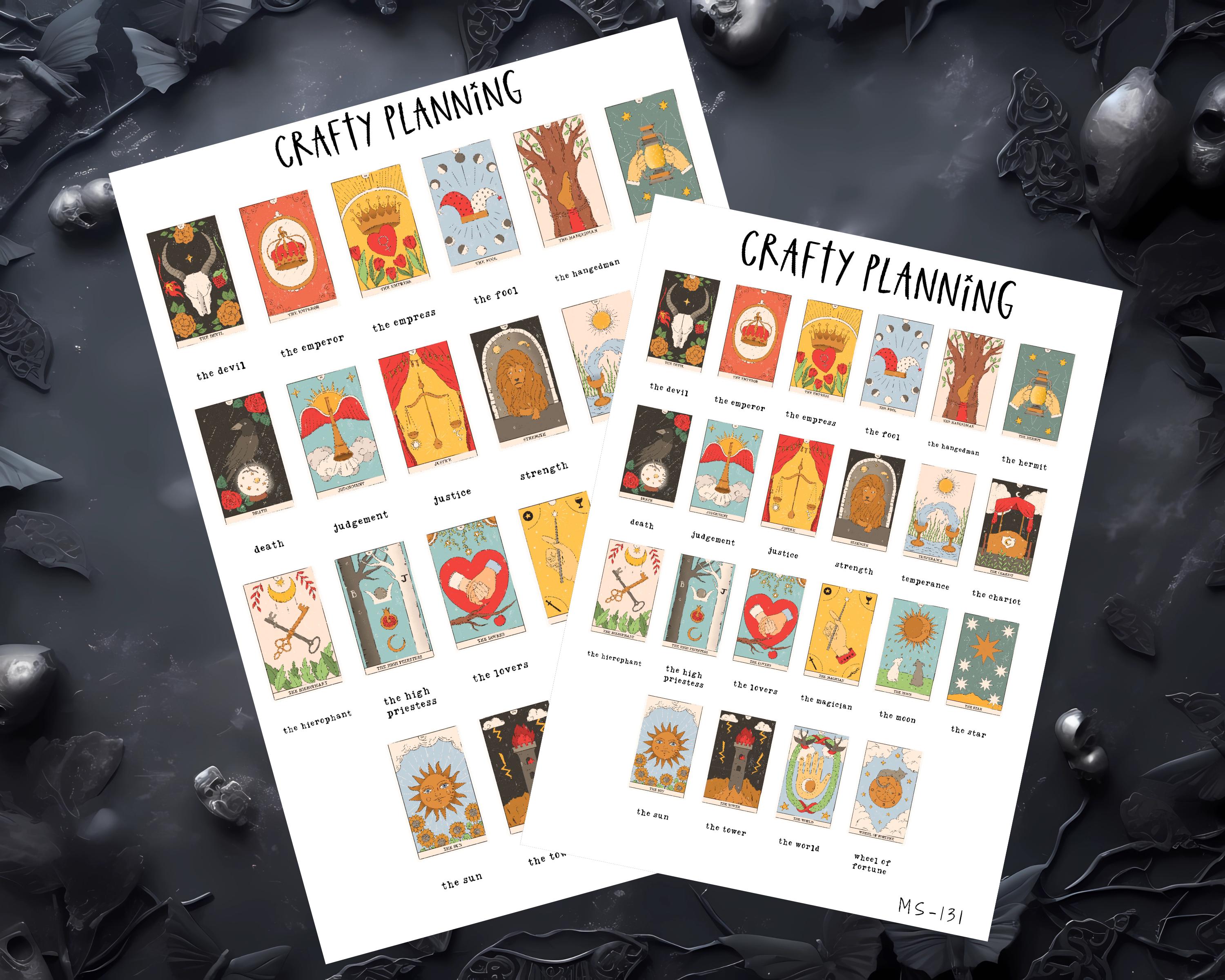 Tarot Card Stickers – Witch Planner Stickers | Occult Gothic Esoteric Decals