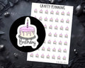 Birthday Planner Stickers – Functional Hand Drawn Icon Sticker Sheets