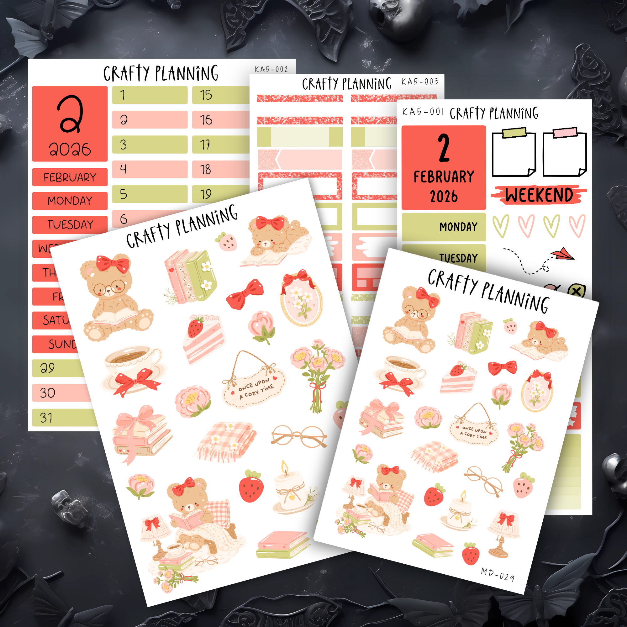 BOOKISH STRAWBERRY BEAR - KINBOR A5