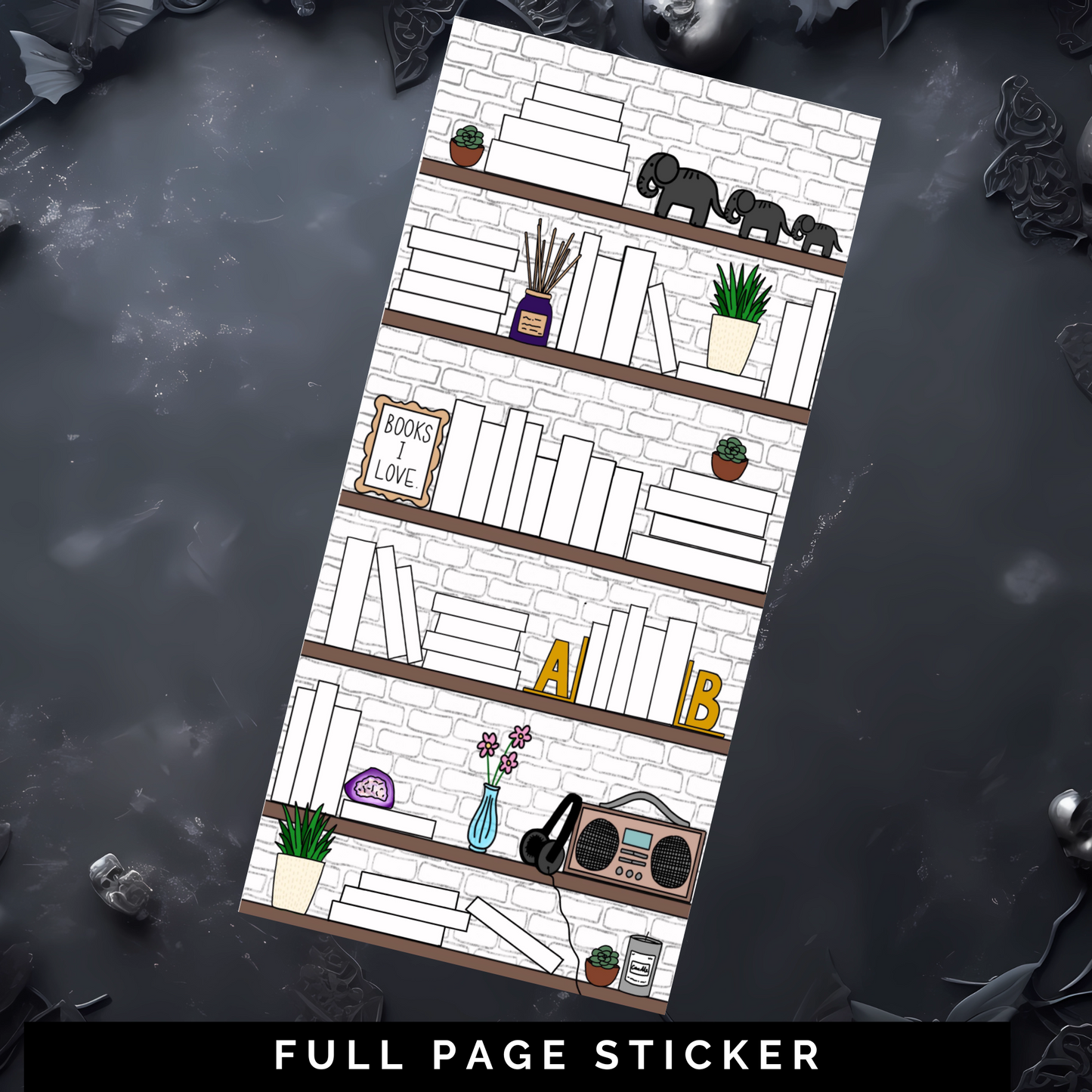 Book Tracker - Hobonichi Weeks Size - Full Page Sticker