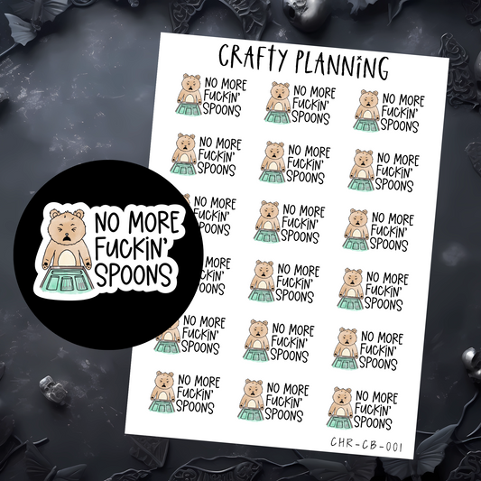 CRAFTY BEAR - NO MORE FUCKIN' SPOONS