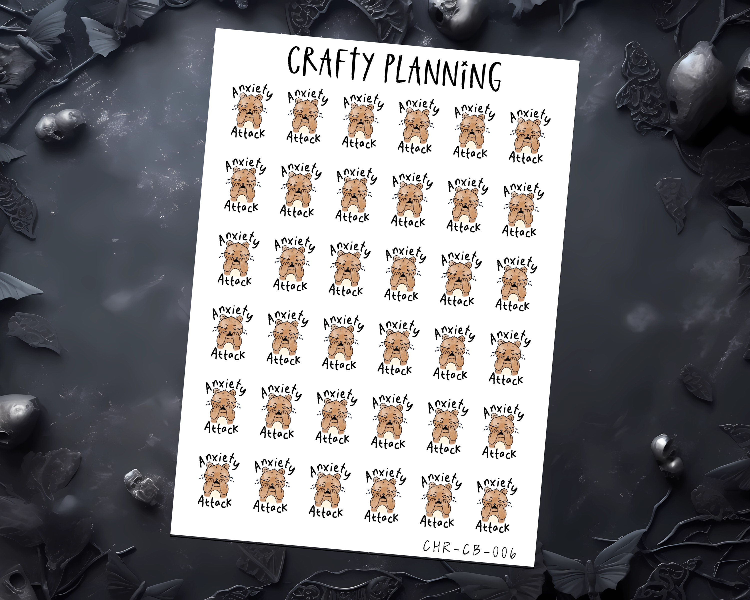 Crafty Bear - Anxiety Attack - Mini Sticker Sheet