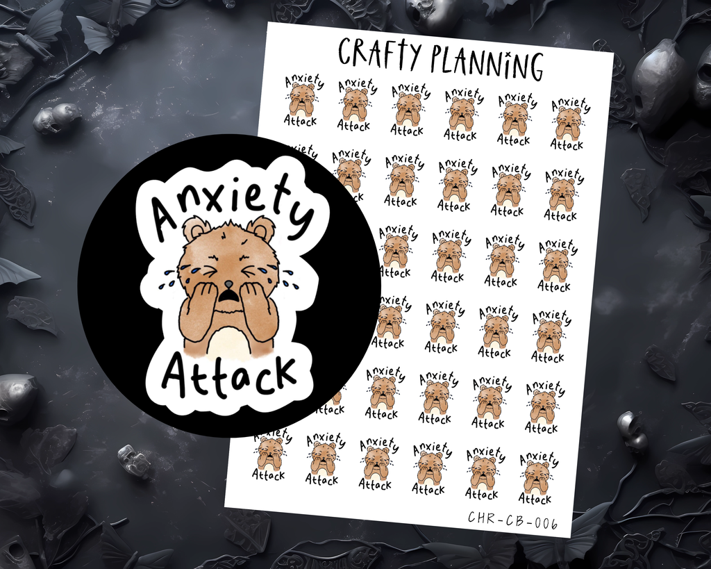 Crafty Bear - Anxiety Attack - Mini Sticker Sheet