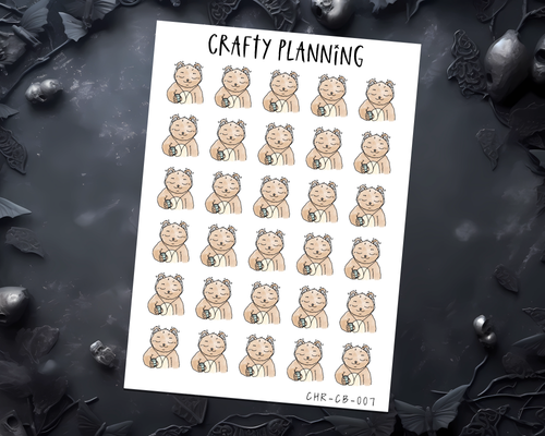 Audiobook & Podcast Planner Character Sticker Sheet