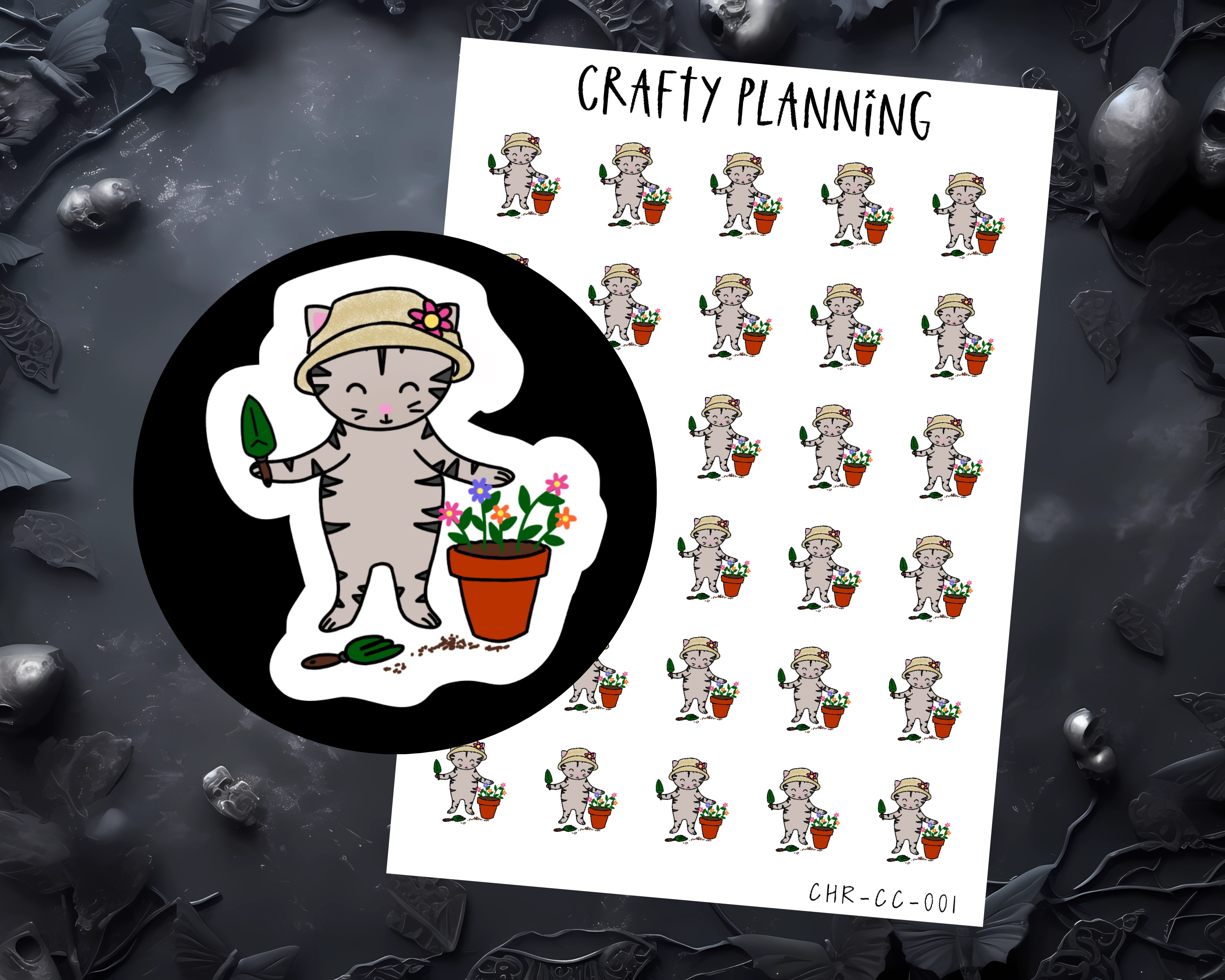 Crafty Cat Gardening - Mini Sticker Sheet
