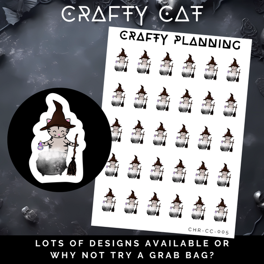 Witchcraft - Crafty Cat - Mini Sticker Sheet