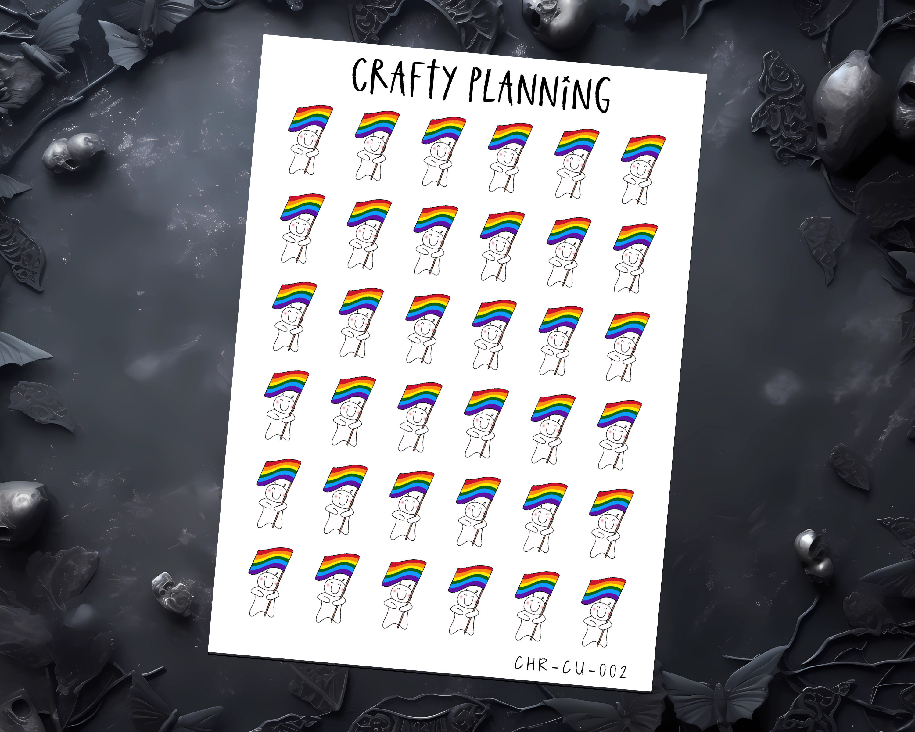 Gay Pride LGBTQ+ Character, Cute Sticker Sheet, Hand Drawn Stickers