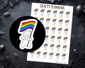 Gay Pride LGBTQ+ Character, Cute Sticker Sheet, Hand Drawn Stickers