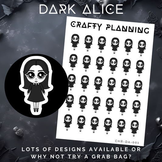 Dark Alice Character Stickers