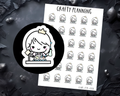 Wash Dishes Stickers For Planner & Journals - Cute Character Chore Stickers