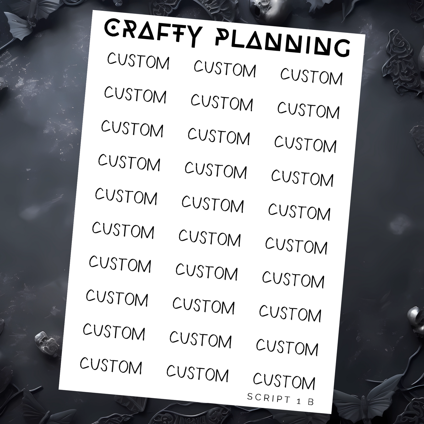 Script 1 - Custom Scripts - Mini Sticker Sheet