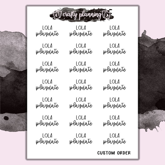 Custom Kid's Scripts - Mini Sticker Sheet