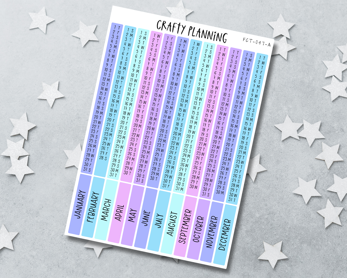 2026 Cousin Index Strips - Pastel Witch