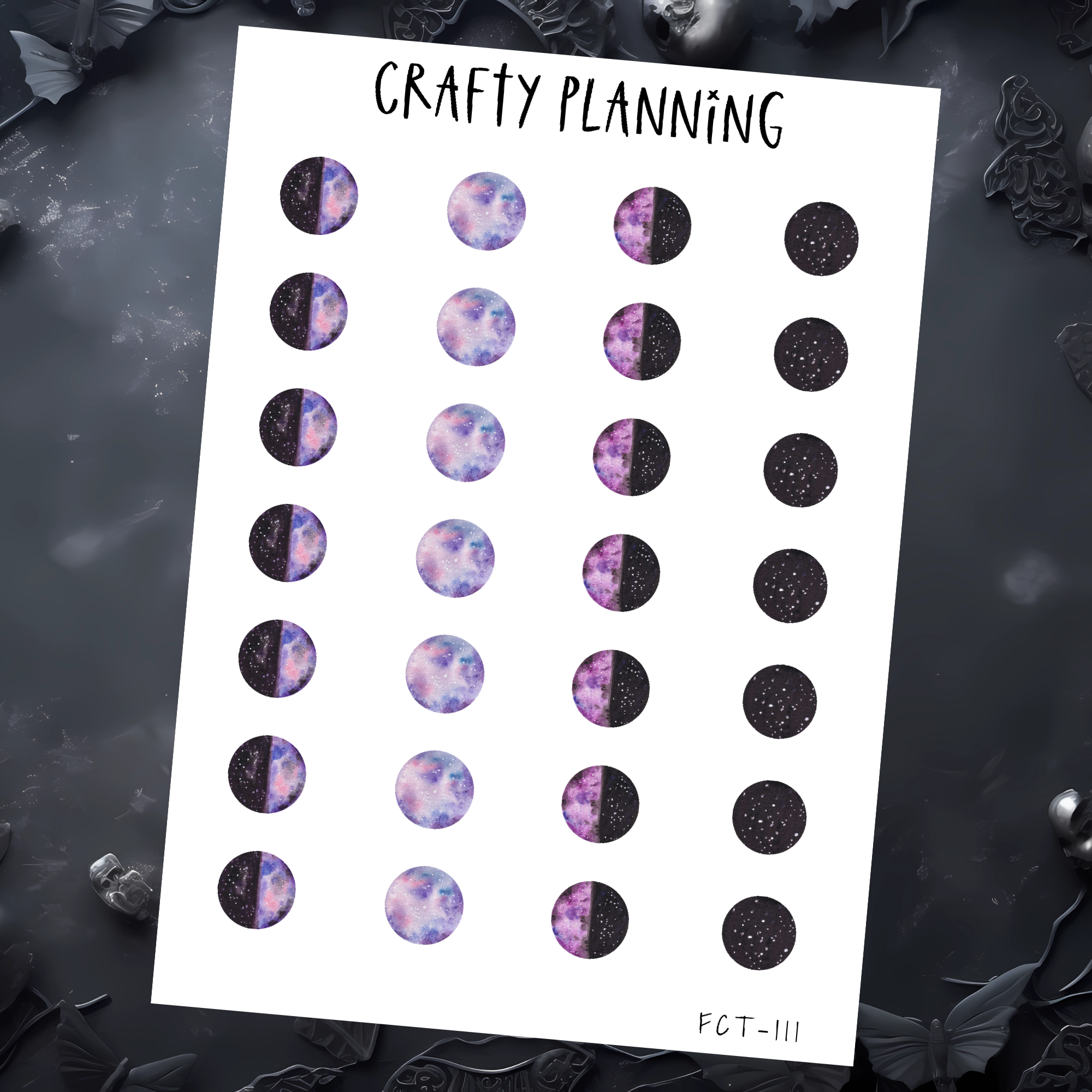 MINI UNDATED MOON PHASES