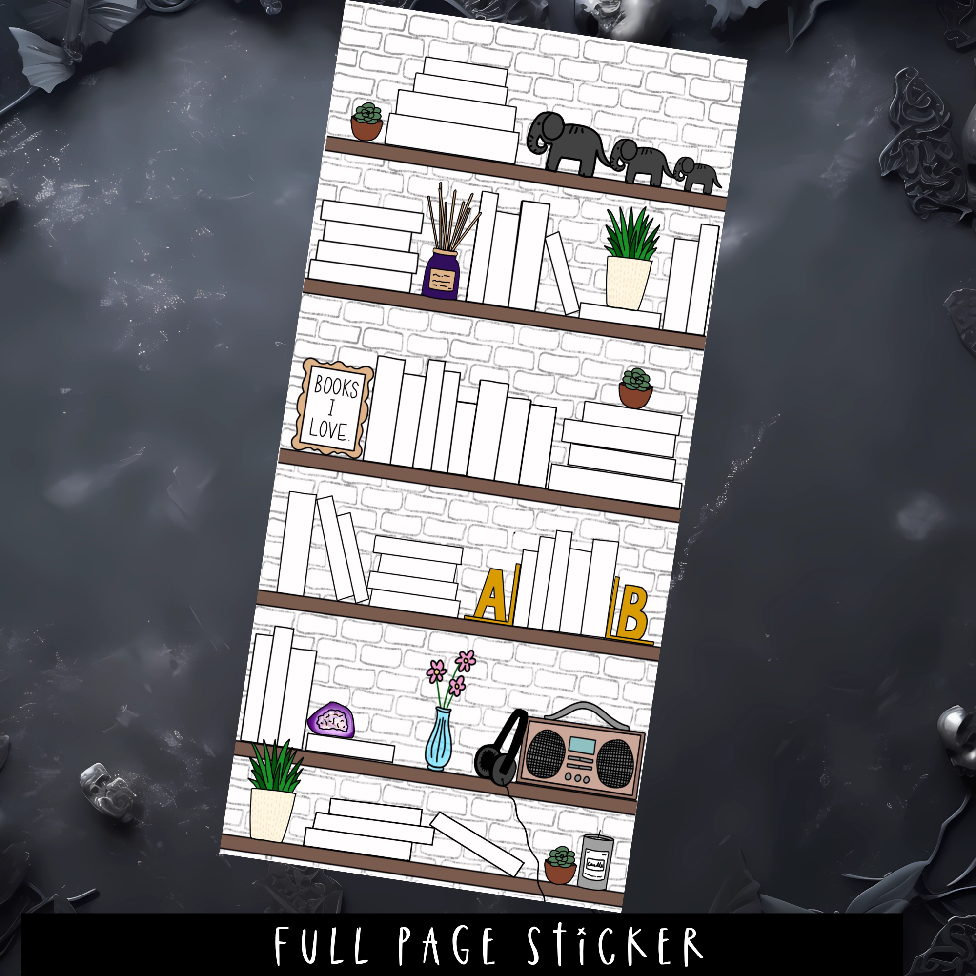 BOOK TRACKER - WEEKS SIZE - FULL PAGE STICKER