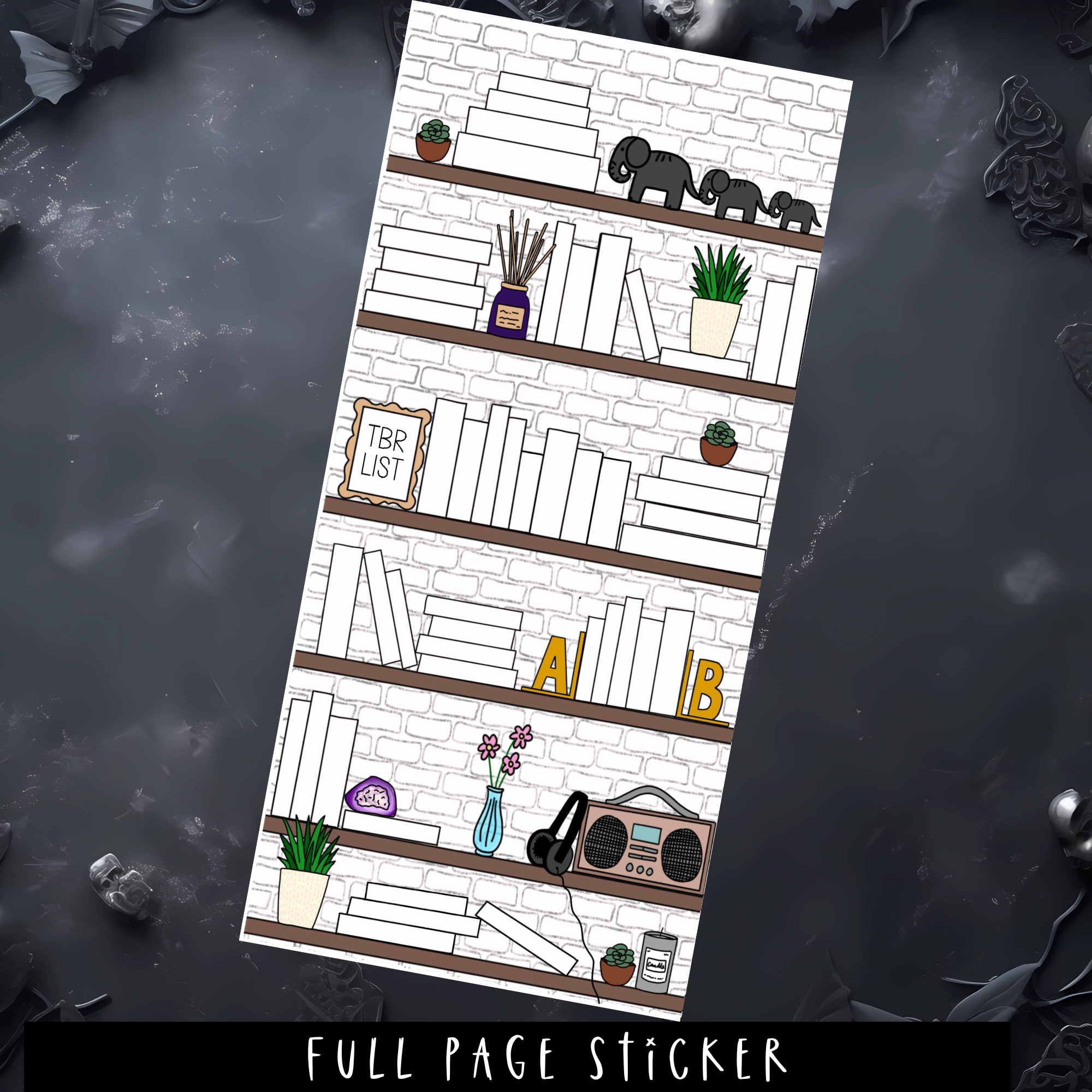 BOOK TRACKER - WEEKS SIZE - FULL PAGE STICKER