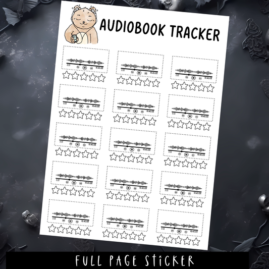 AUDIOBOOKS - A5 SIZE - FULL PAGE STICKER