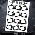 SPOOKY TV TRACKER - A5 SIZE - FULL PAGE STICKER