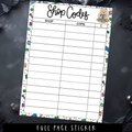 SHOP CODES - A5 SIZE - FULL PAGE STICKER