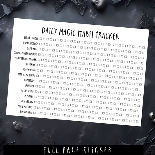 DAILY MAGIC TRACKER - FULL PAGE STICKER