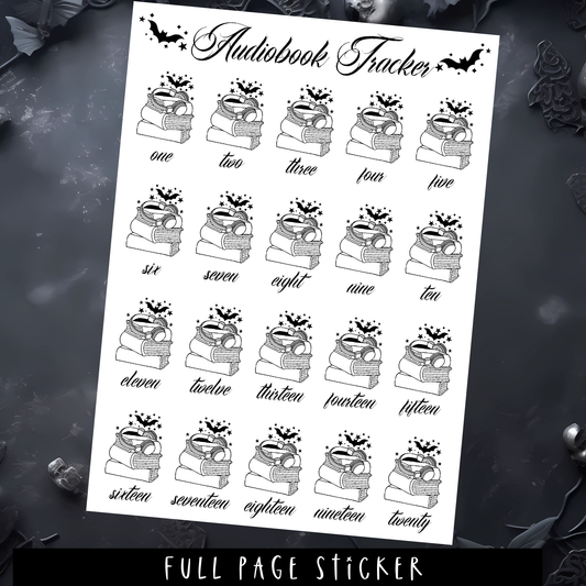 AUDIOBOOK TRACKER - FULL PAGE STICKER