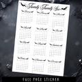 2026 CALENDAR - A5 SIZE - FULL PAGE STICKER