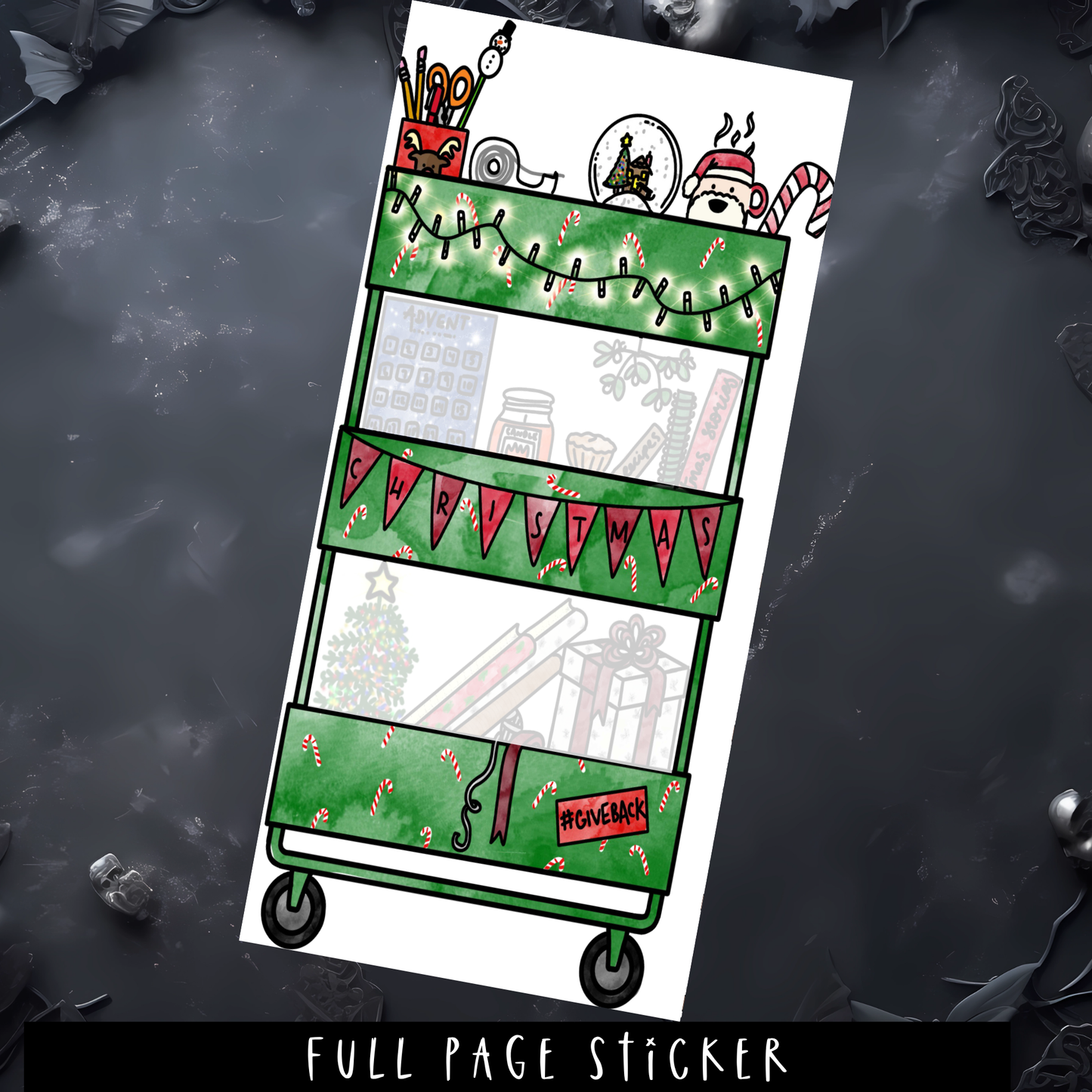 FULL PAGE XMAS CART STICKER