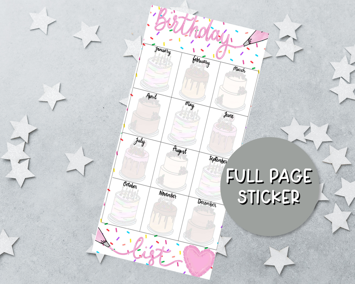 Birthday Tracker - Hobonichi Weeks