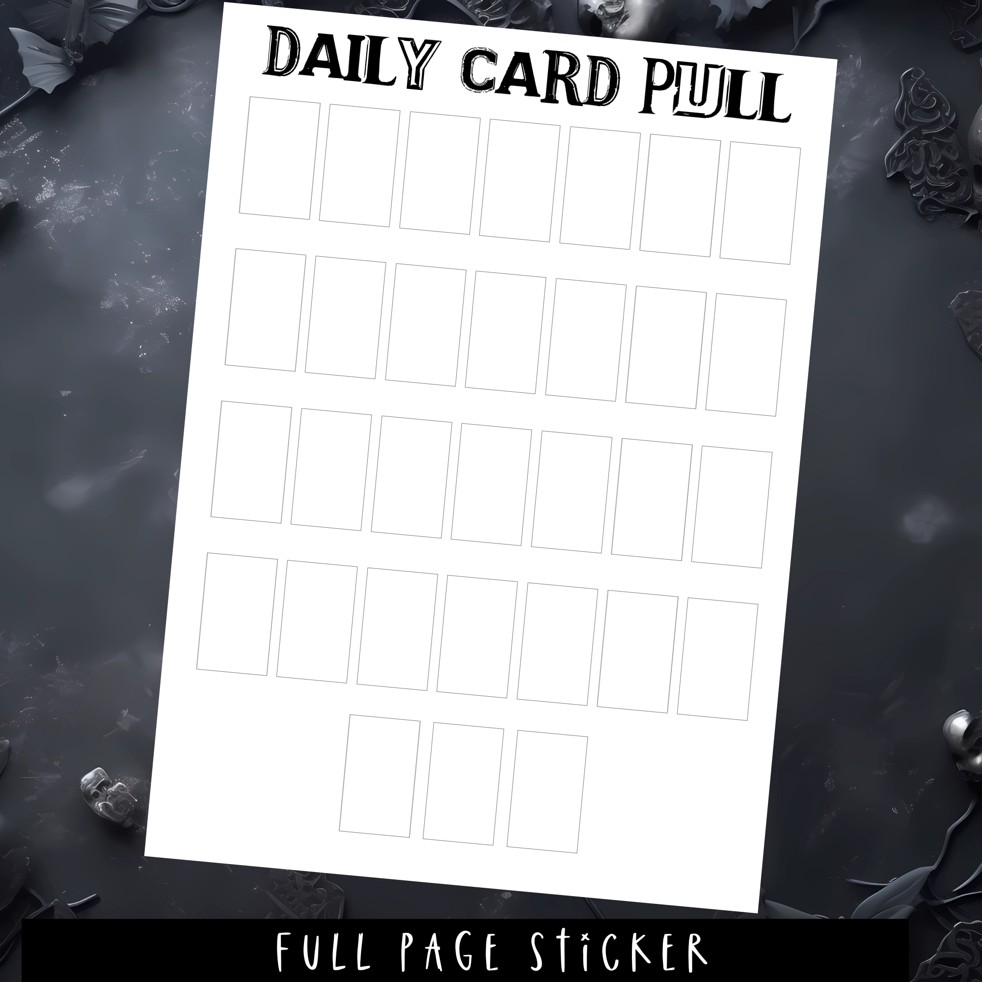TAROT DAILY CARD PULL - A5 SIZE - FULL PAGE STICKER