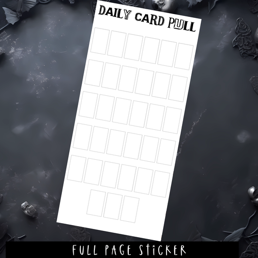 TAROT DAILY CARD PULL - WEEKS SIZE - FULL PAGE STICKER